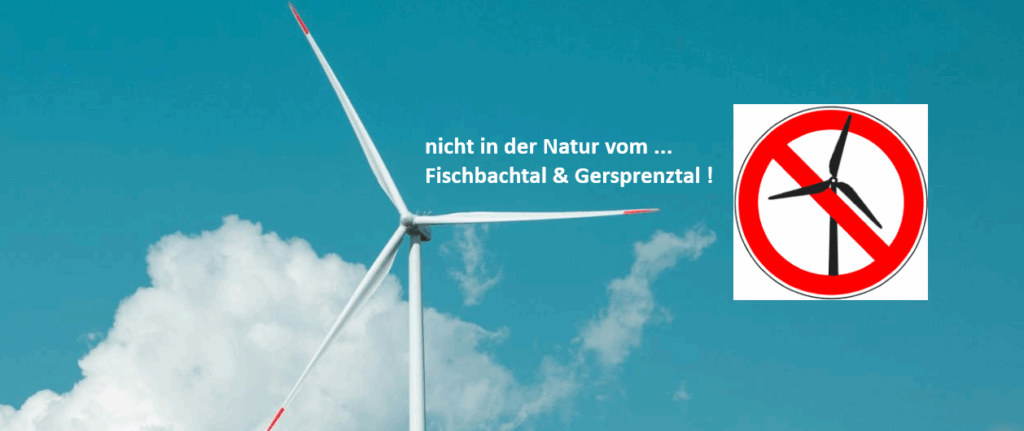 Kein Getriebe-Öl von Windturbinen - Windkraftanlagen in Wasserschutzgebiete Flora Fauna Habitat - Schutz für das Fischbachtal